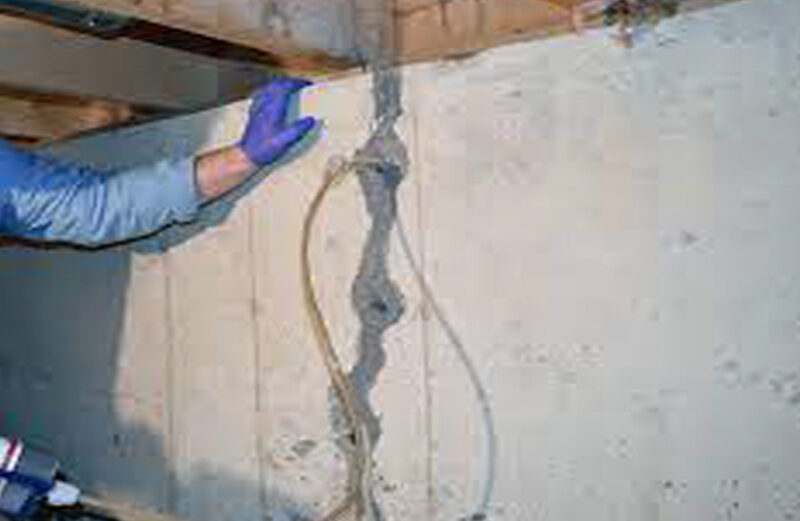 Epoxy Injection Into The Structural Concrete Cracks Or Pot Holes Works